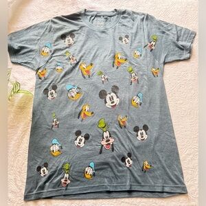 Disney Mickey Mouse Friends All Over Print Graphic T-Shirt Size S